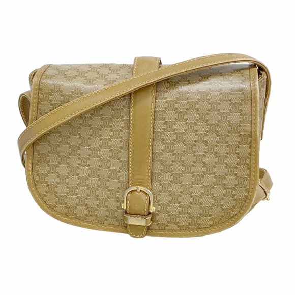 Celine Shoulder Bag Macadam Brown Women's - Picture 1 of 14